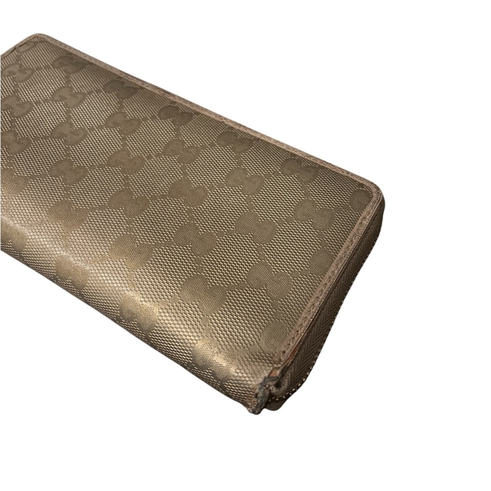 GUCCI Monogram Twins Large Zip Around Wallet Metallic Bronze - Picture 13 of 16